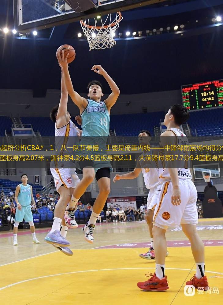  #徐超群分析CBA#，1，八一隊節(jié)奏慢，主要是倚重內(nèi)線——中鋒鄒雨宸場均得分9分6.5籃板身高2.07米，許鐘豪4.2分4.5籃板身高2.11，大前鋒付豪17.7分9.4籃板身高2.07米