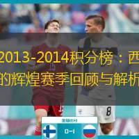  西甲2013-2014積分榜：西班牙足球的輝煌賽季回顧與解析