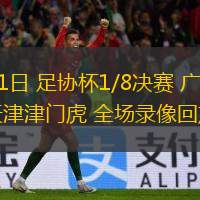 06月21日 足協(xié)杯1/8決賽 廣東廣州豹vs天津津門虎 全場(chǎng)錄像回放